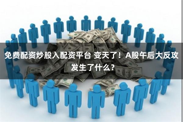 免费配资炒股入配资平台 变天了！A股午后大反攻 发生了什么？